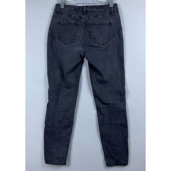 Talbots Jegging Jeans Womens Size 4 Petite Mid Rise Dark Wash Stretch Black - Picture 4 of 14